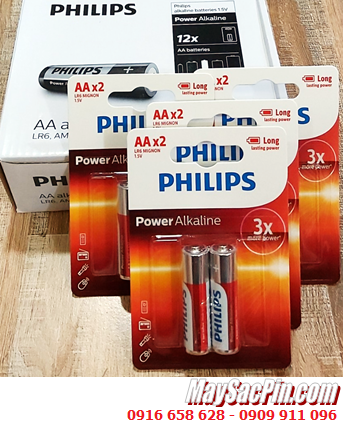 COMBO mua 01hộp 12vỉ 2viên (=24 viên) Pin Philips LR6P2B/97 Power Alkaline AA 1.5v _Giá chỉ 324.000/ Hộp